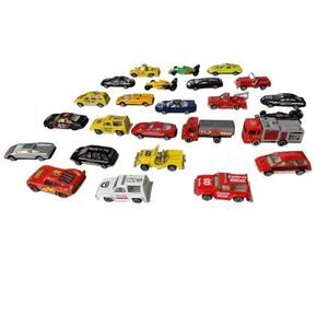 25 Piece Diecast Car Lot Toy Die-Cast Vehicle Collection Metal Alloy Trucks Cars